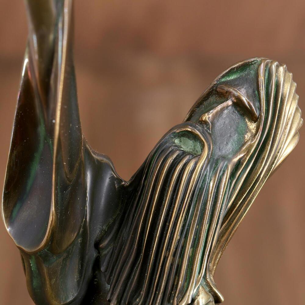 Early Tom Bennett 1974 "Moses" Patinated Bronze Sculpture 15"